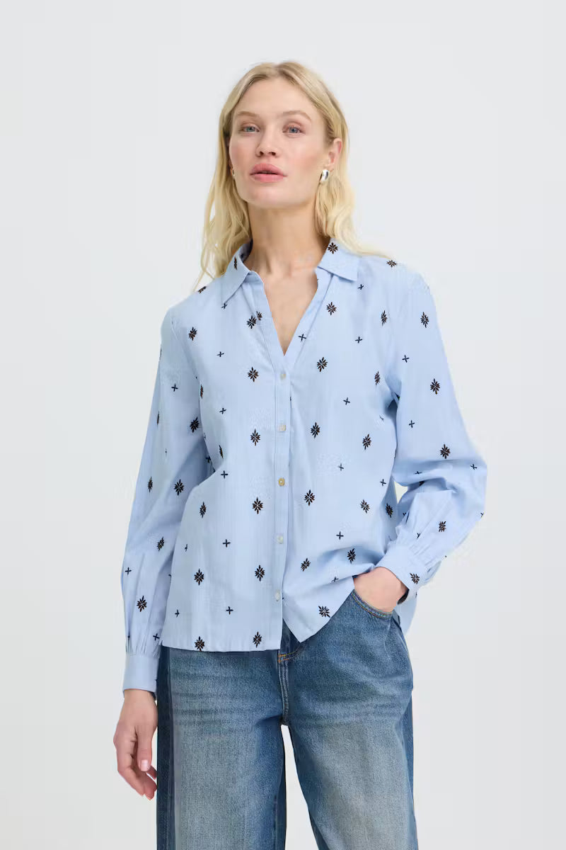 Embroidered Chambray Maizy Shirt
