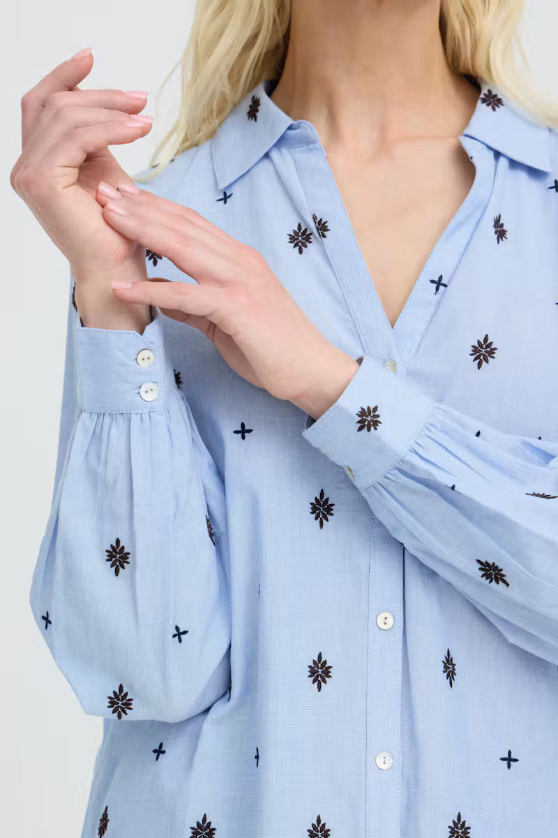 Embroidered Chambray Maizy Shirt