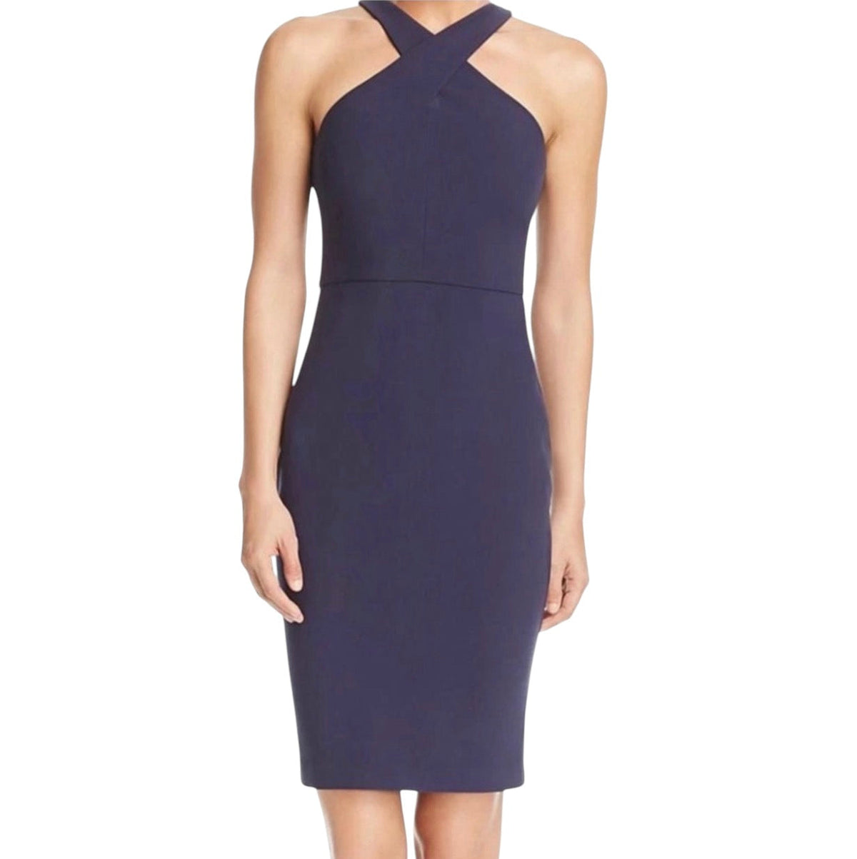 LIKELY Caroline Crisscross Halter
Sheath Dress Navy Sz 4