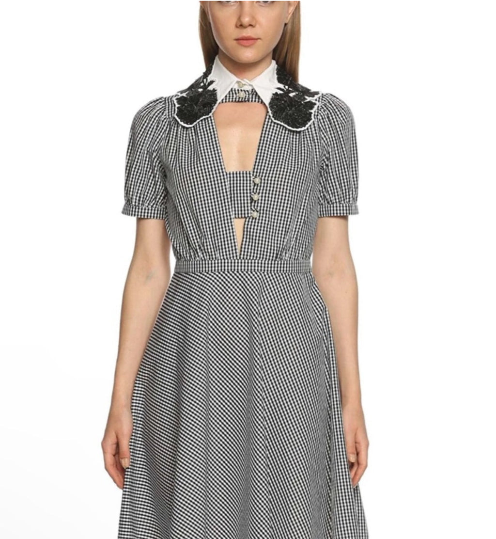 No. 21 ABITO Donna Gingham and Sequin Vintage Style Dress IT 40
US 4 $1450