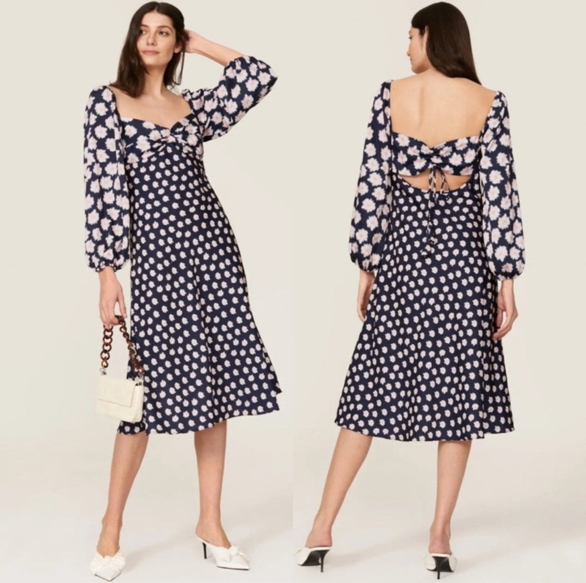 Sachin + Babi Melody Floral Crepe Midi Dress Sz 10 $425