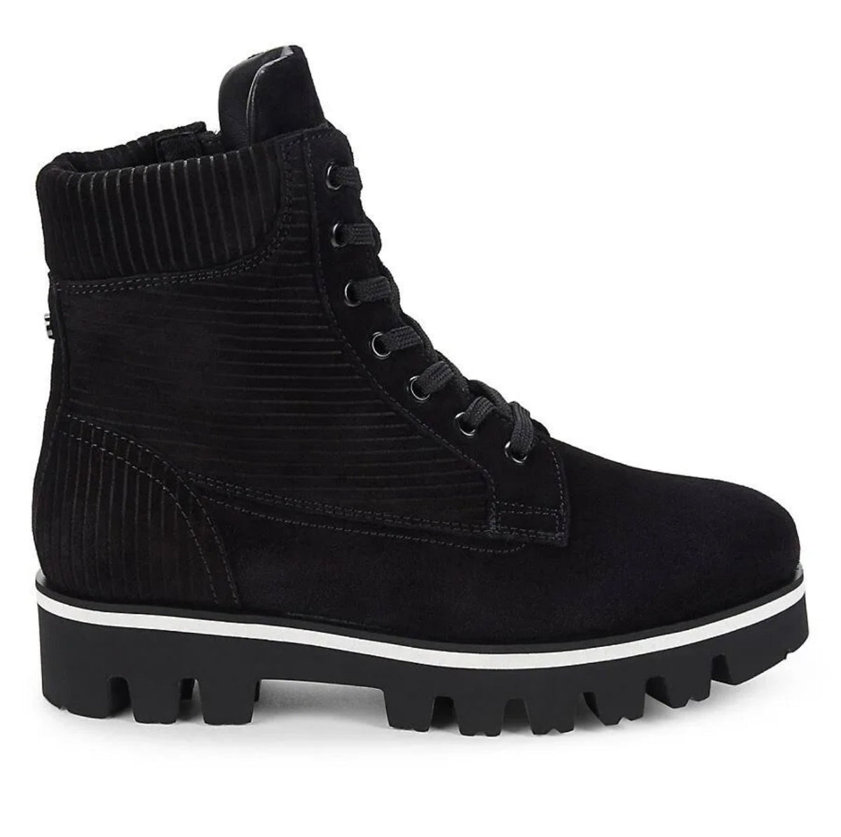 Aquatalia Myla Corduroy Suede Boots Black Sz 8