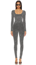 Good American Crystal Jumpsuit in Black Sz Small $299