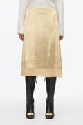 Phillip Lim Velvet Slip Skirt in Gold Sz 10 $595