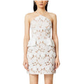 Elliatt Seafarer Lace Halter Neck Mini Dress in White