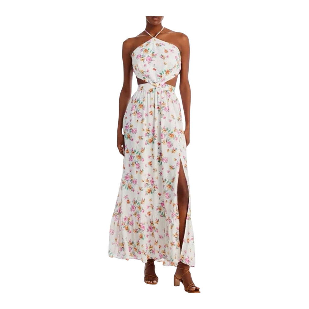 WAYF Madelyn Floral Halter Maxi Dress Sz XS
