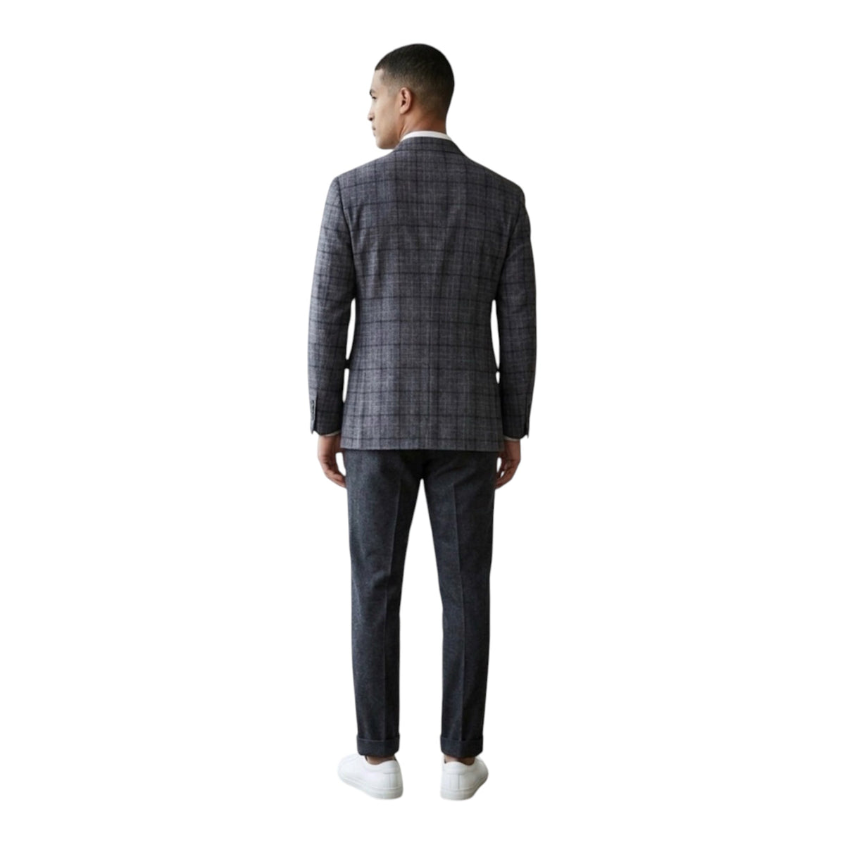 Todd Snyder Sutton Fit Sport Coat 36S Charcoal Black Plaid 100% Wool