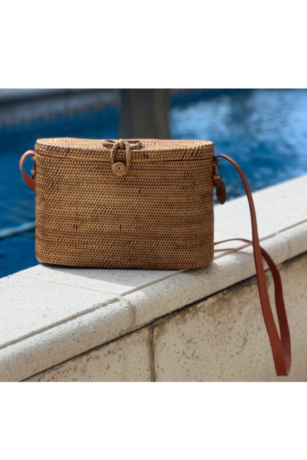 ATA Vine Crossbody Woven Tote Flat Top