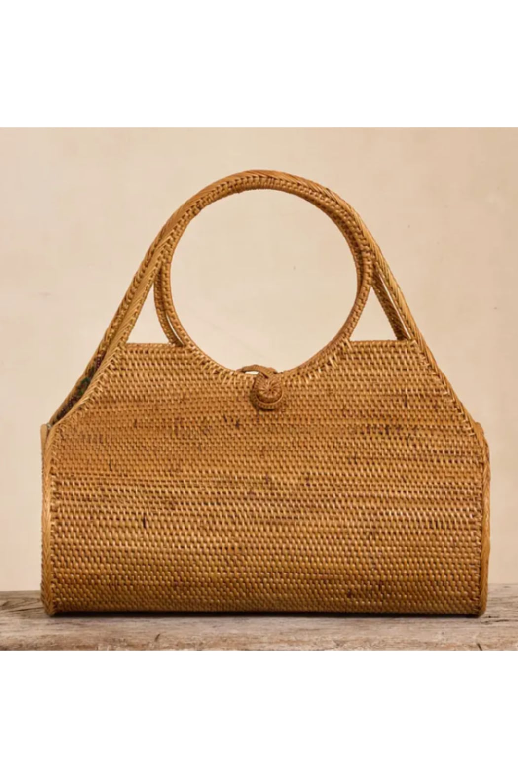 ATA VINE HANDWOVEN ROLL HANDBAG