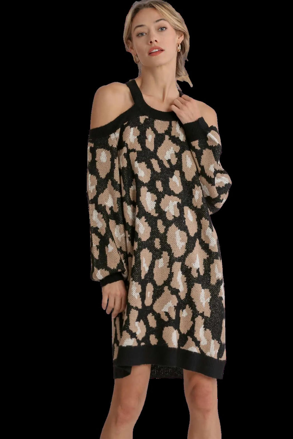 Cold Shoulder Sweater Dress