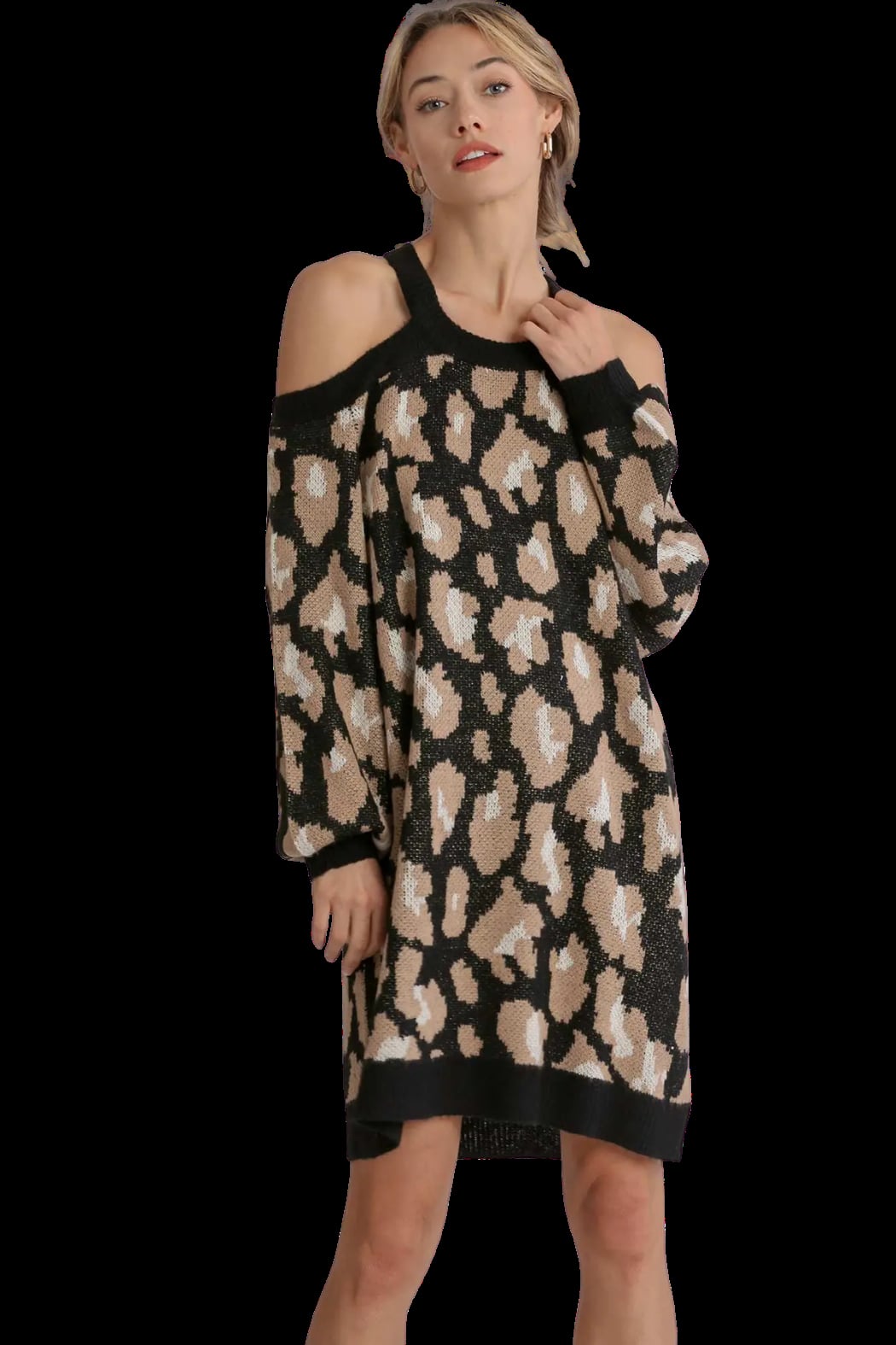 Cold Shoulder Sweater Dress