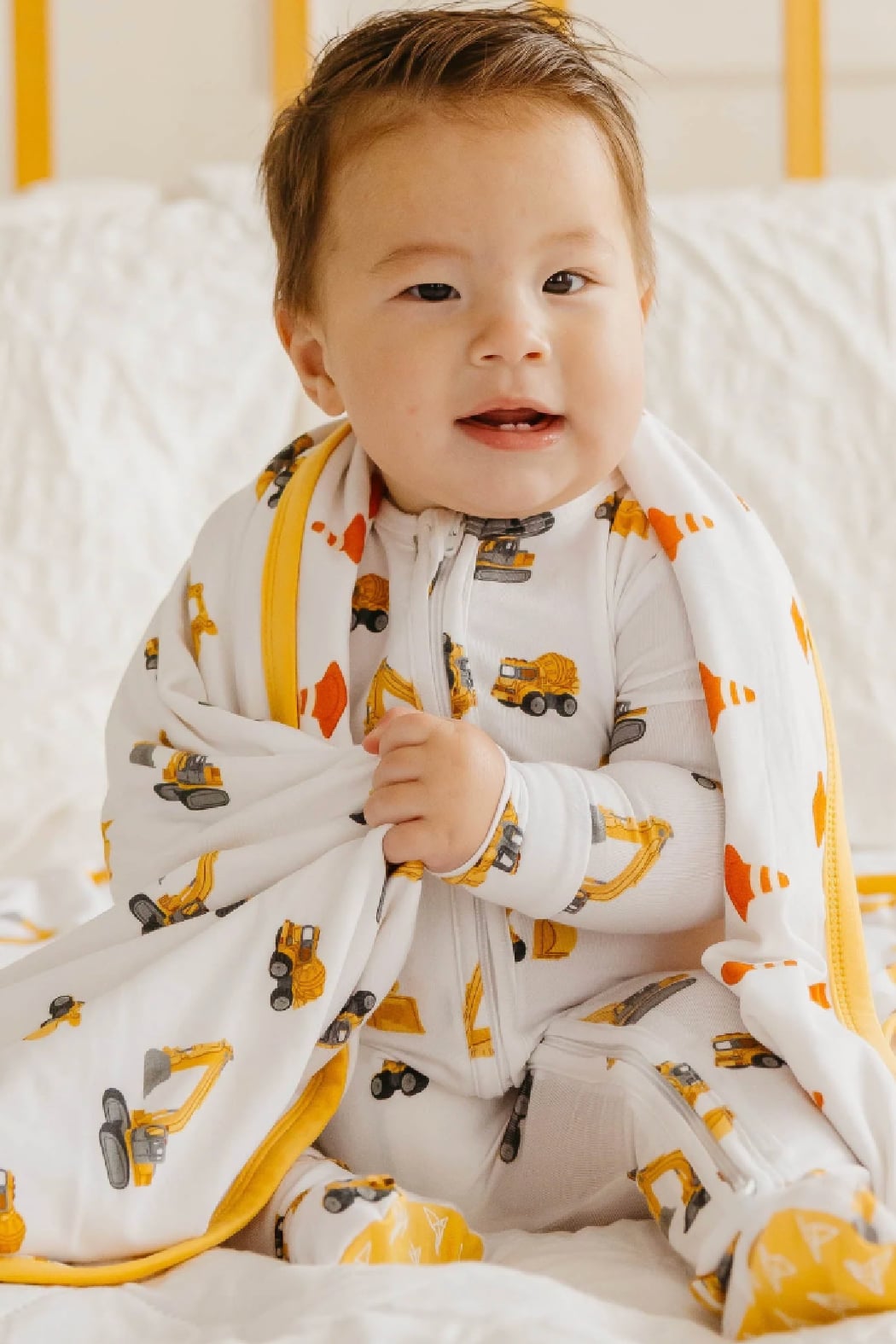 Construction Trucks Baby Blanket