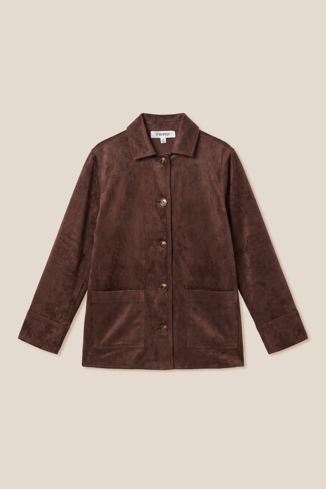 Decker Faux Suede Chore Coat