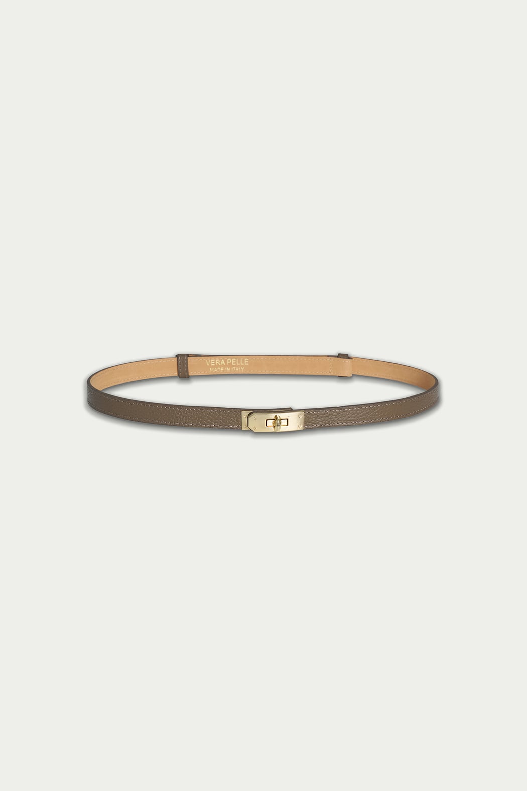 Leather Belt in Taupe