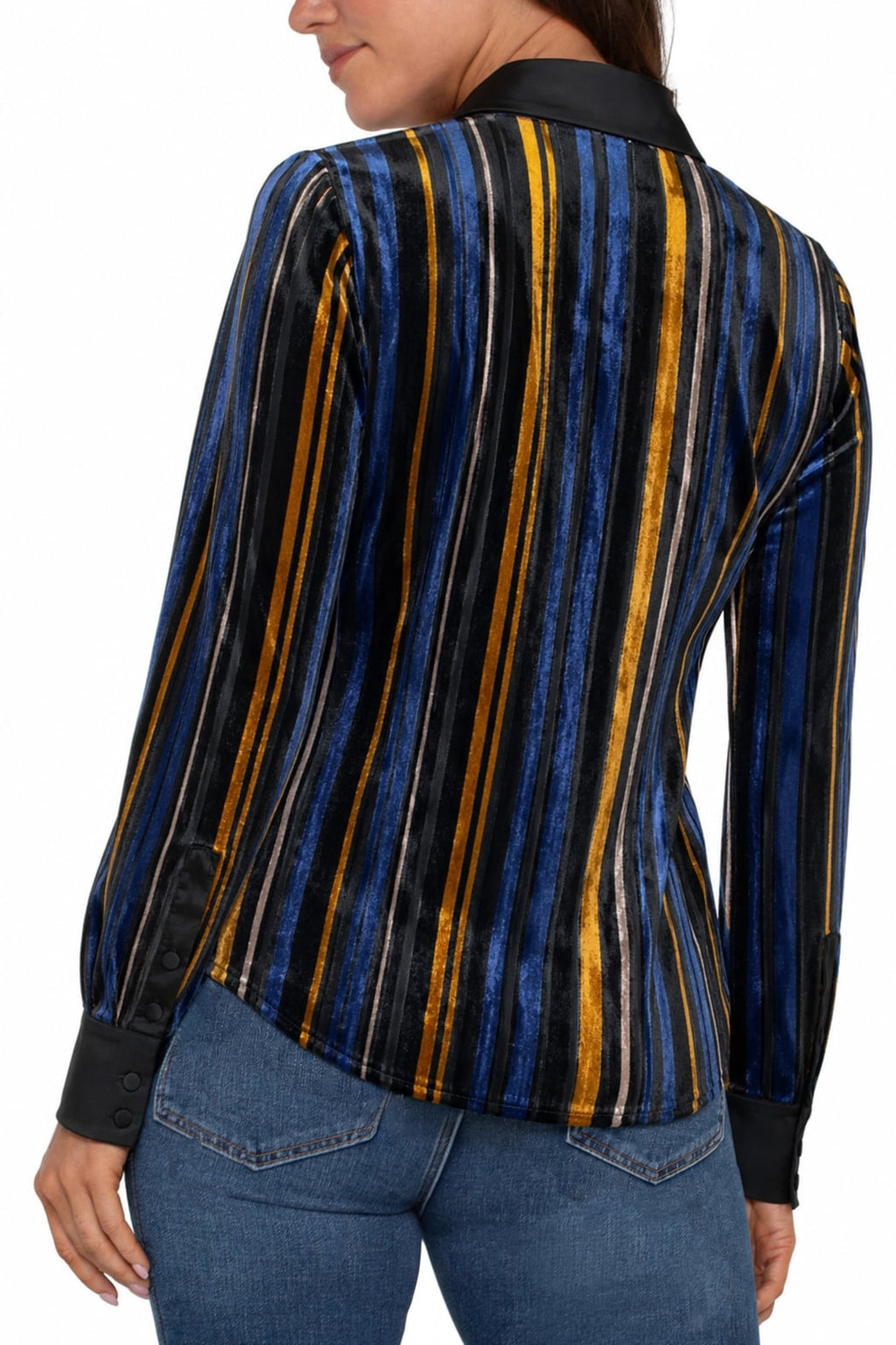 Long Sleeve Fitted Button Front Shirt