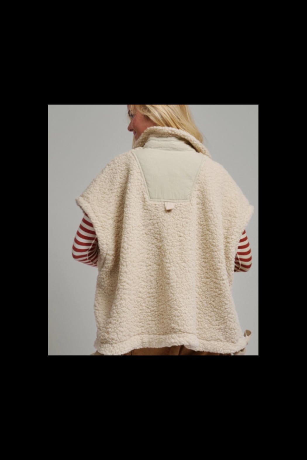 Oversized Sherpa Fleece Boho Western Layering Vest