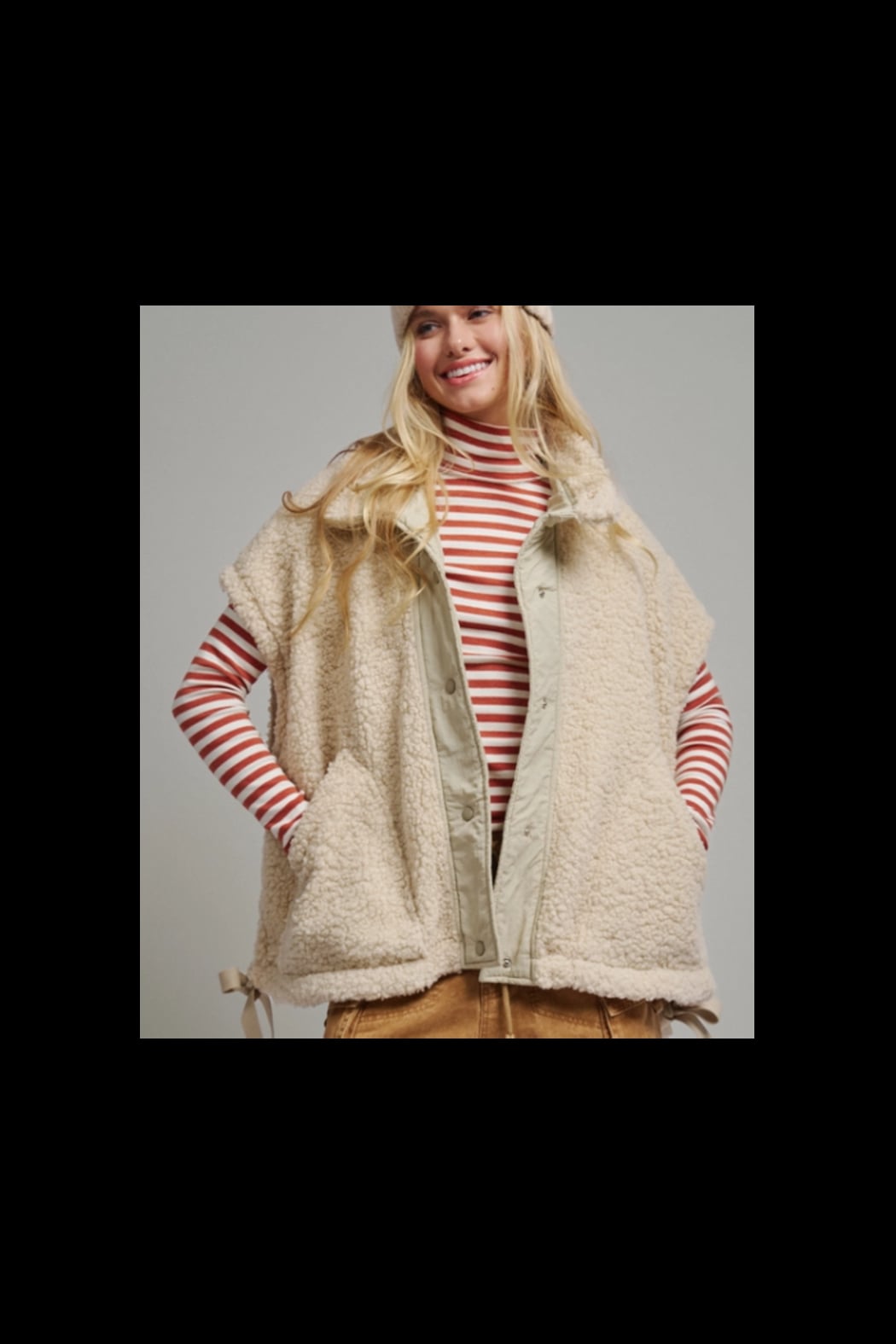 Oversized Sherpa Fleece Boho Western Layering Vest