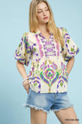 Puff Sleeve Boho Blouse
