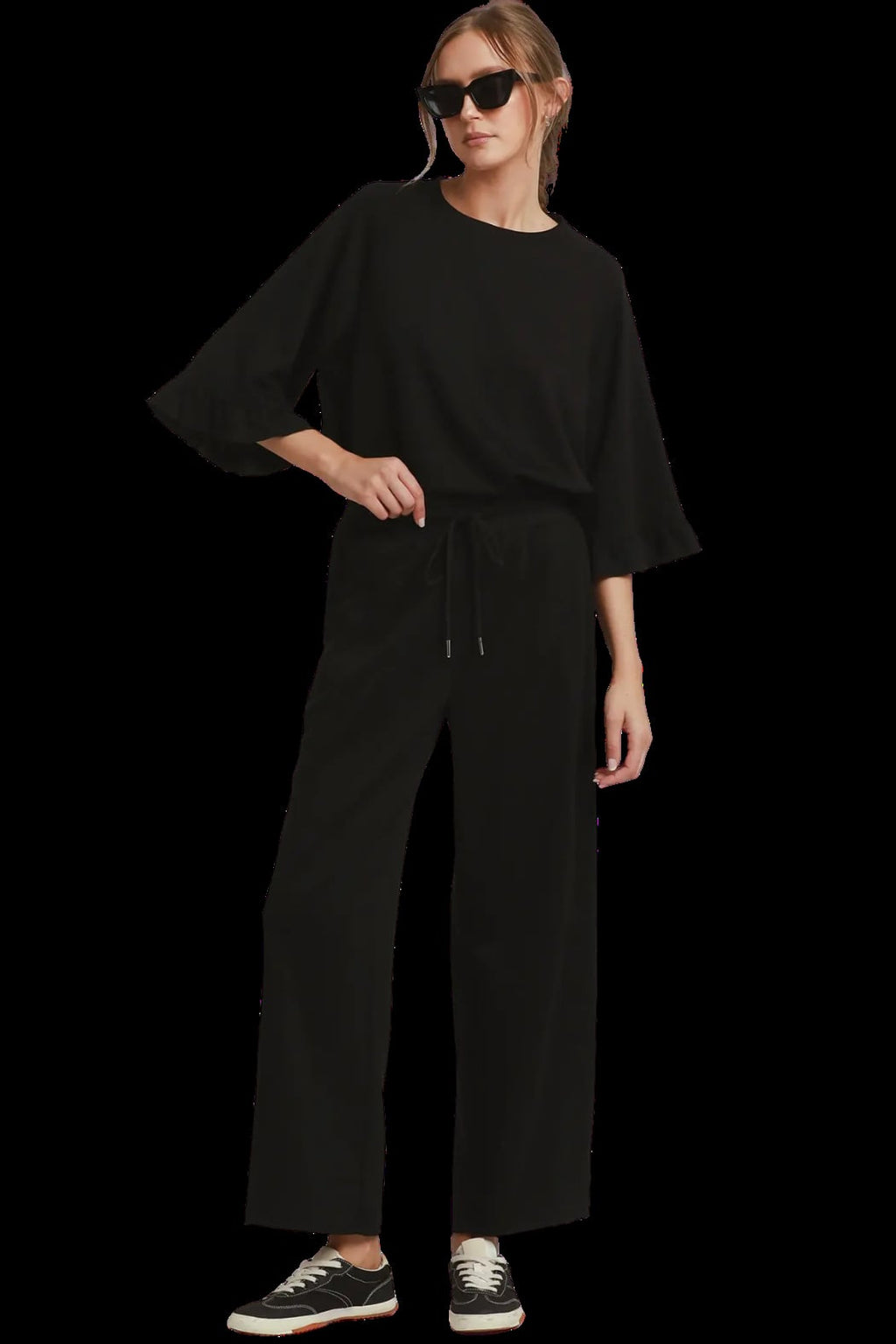 Ruffled Raglan Sleeve Blouse