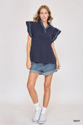 Statement Ruffle Sleeve Blouse
